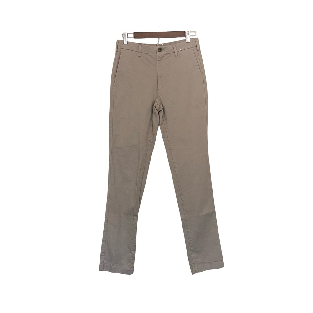 Uniqlo Men's Chino Pants 29 x 32 Beige Slim Fit Khaki Stretch Casual Flat Front